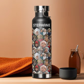 12 FotoCollage - funky hexagon - Random Muster Trinkflasche