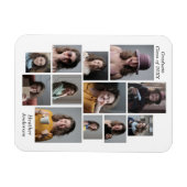 12 Fotocollage Graduate Name flexibel Magnet (Horizontal)