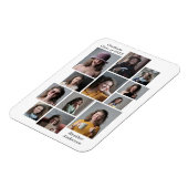 12 Fotocollage Graduate Name flexibel Magnet (Linke Seite)