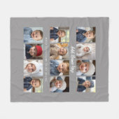 12 FotoCollage - hellgrau Fleecedecke (Vorderseite (Horizontal))