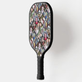 12 FotoCollage im Diamantmuster - Schwarz Pickleball Schläger (Links)