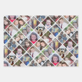 12 FotoCollage - Instant Montage Picture Diamant Geschenkpapier Set (Vorderseite)