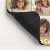 12 FotoCollage mit Gold Hintergrund Mousepad (Ecke)