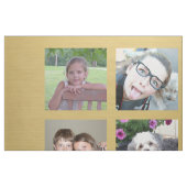 12 FotoCollage mit Gold Hintergrund Stoff (Fat Quarter (45,7 x 55,9 cm))