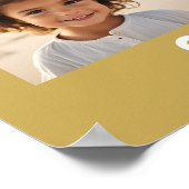 12 FotoCollage mit Gold Hintergrund und Text Poster (Ecke)