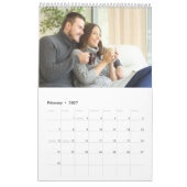 12 FotoCollage mit Individuelle Name und Nachricht Kalender (Feb 2027)