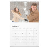 12 FotoCollage mit Individuelle Name und Nachricht Kalender (Jan 2027)