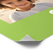 12 FotoCollage mit Limonem Hintergrund Poster (Ecke)