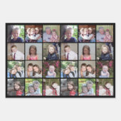 12 FotoCollage mit schwarzem Hintergrund Geschenkpapier Set (Vorderseite)