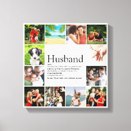12 FotoCollage Moderne Coole Husband Definition Leinwanddruck