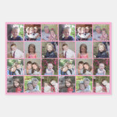 12 FotoCollage - pastellfarbene Hintergründe Geschenkpapier Set (Vorderseite)