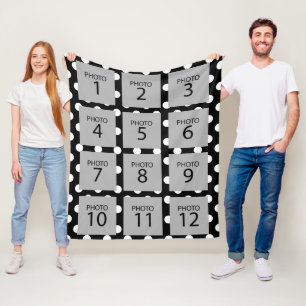 12 FotoCollage - Sie können die Hintergrundfarbe ä Fleecedecke