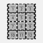 12 FotoCollage - Sie können die Hintergrundfarbe ä Fleecedecke (Vorderseite)