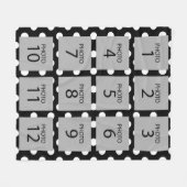 12 FotoCollage - Sie können die Hintergrundfarbe ä Fleecedecke (Vorderseite (Horizontal))