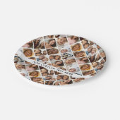 12 FotoCollage - Sie quadrieren Fotos oder Instagr Pappteller (Schrägansicht)