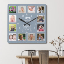 12 FotoCollage Time mit Familienangebot dumm blau