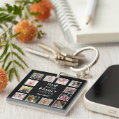 12 FotoCollage Time mit Familienangebot Schwarz Schlüsselanhänger (Vorderseite rechts)