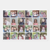 12 FotoCollage - Weißes Hintergrundraster Geschenkpapier Set (Vorderseite 2)
