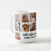 12 Fotomaterial Grid - 2 Textfelder - Schwarz-weiß Kaffeetasse (Vorderseite Links)