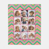 12 Fotomaterial - rosa Zickzack Muster Fleecedecke (Vorderseite)