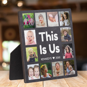 12 Fotos der Familie - das ist unser Angebot Chalk Fotoplatte