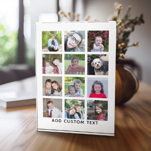 12 Fotos - Moderne Collage - Weiß mit Text