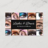 12 Fotos schwarzer Makeup-Künstler Visitenkarte (Vorderseite)