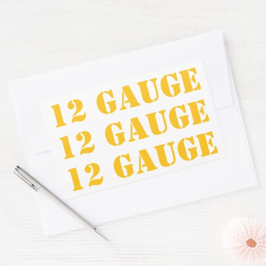 12 Gage Ammo Box Aufkleber (Umschlag)