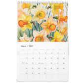 12 Geburtsmonatsblumen 2026 Wandkalender (Mär 2027)