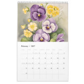 12 Geburtsmonatsblumen 2026 Wandkalender (Feb 2027)