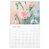 12 Geburtsmonatsblumen 2026 Wandkalender (Jan 2027)