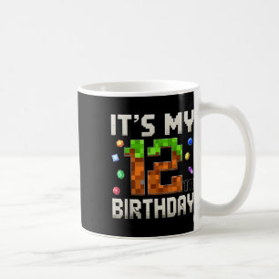 12. Geburtstag 12. Geburtstag Boy Gamer Pixel Kaffeetasse