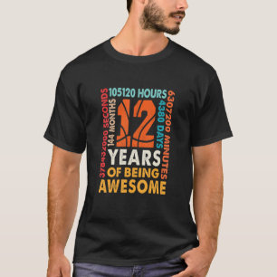 12. Geburtstag 12 Jahre alt 144 Monate Basketball T-Shirt