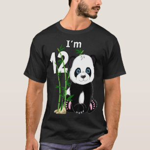 12. Geburtstag 12 Jahre altes Party Tier Panda T-Shirt