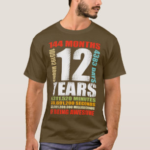 12. Geburtstag 12 Jahre Jungen Mädchen Kinder sind T-Shirt