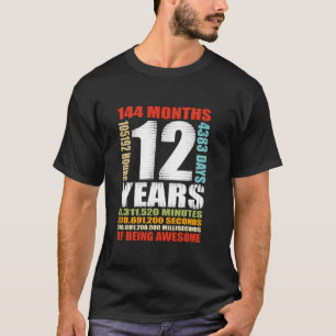 12. Geburtstag 12 Jahre Jungen Mädchen Kinder sind T-Shirt