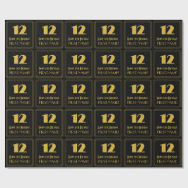 12. Geburtstag - Art Deco Inspiriert Look "12" & N Geschenkpapier