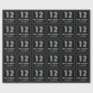 12. Geburtstag: Art Deco Inspiriert Look "12" w/ N Geschenkpapier
