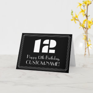 12. Geburtstag: Art Deco inspiriertes Aussehen "12 Karte