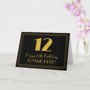 12. Geburtstag: Art Deco inspiriertes Aussehen "12 Karte