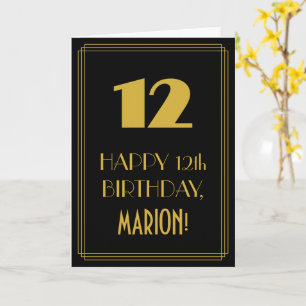 12. Geburtstag – Art Deco inspiriertes Aussehen "1 Karte