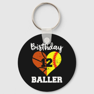 12. Geburtstag Baller Spaß 12 Jahre alter Softball Schlüsselanhänger