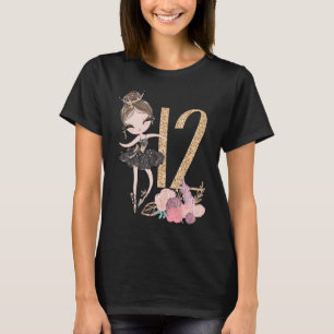 12. Geburtstag Ballerina Bat Mitzvah Zwölf Girl Ba T-Shirt