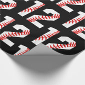 12. Geburtstag Baseball Big Number Zwölf Geschenkpapier (Ecke)
