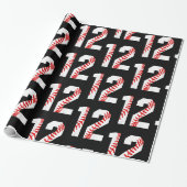 12. Geburtstag Baseball Big Number Zwölf Geschenkpapier (Ungerollt)