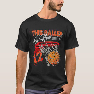 12. Geburtstag Basketball Funny 12 Jahre Alte Kind T-Shirt