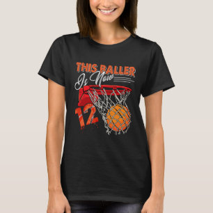 12. Geburtstag Basketball Spaß 12 Jahre Altes Kind T-Shirt