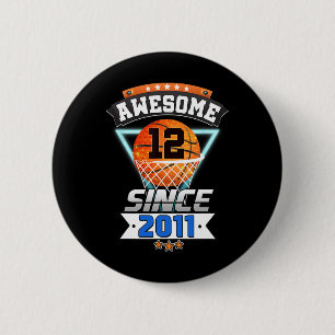 12. Geburtstag Basketball-Spieler Phantastisch sei Button