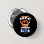 12. Geburtstag Basketball-Spieler Phantastisch sei Button (Vorne & Hinten)