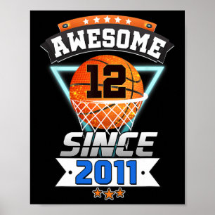 12. Geburtstag Basketball-Spieler Phantastisch sei Poster